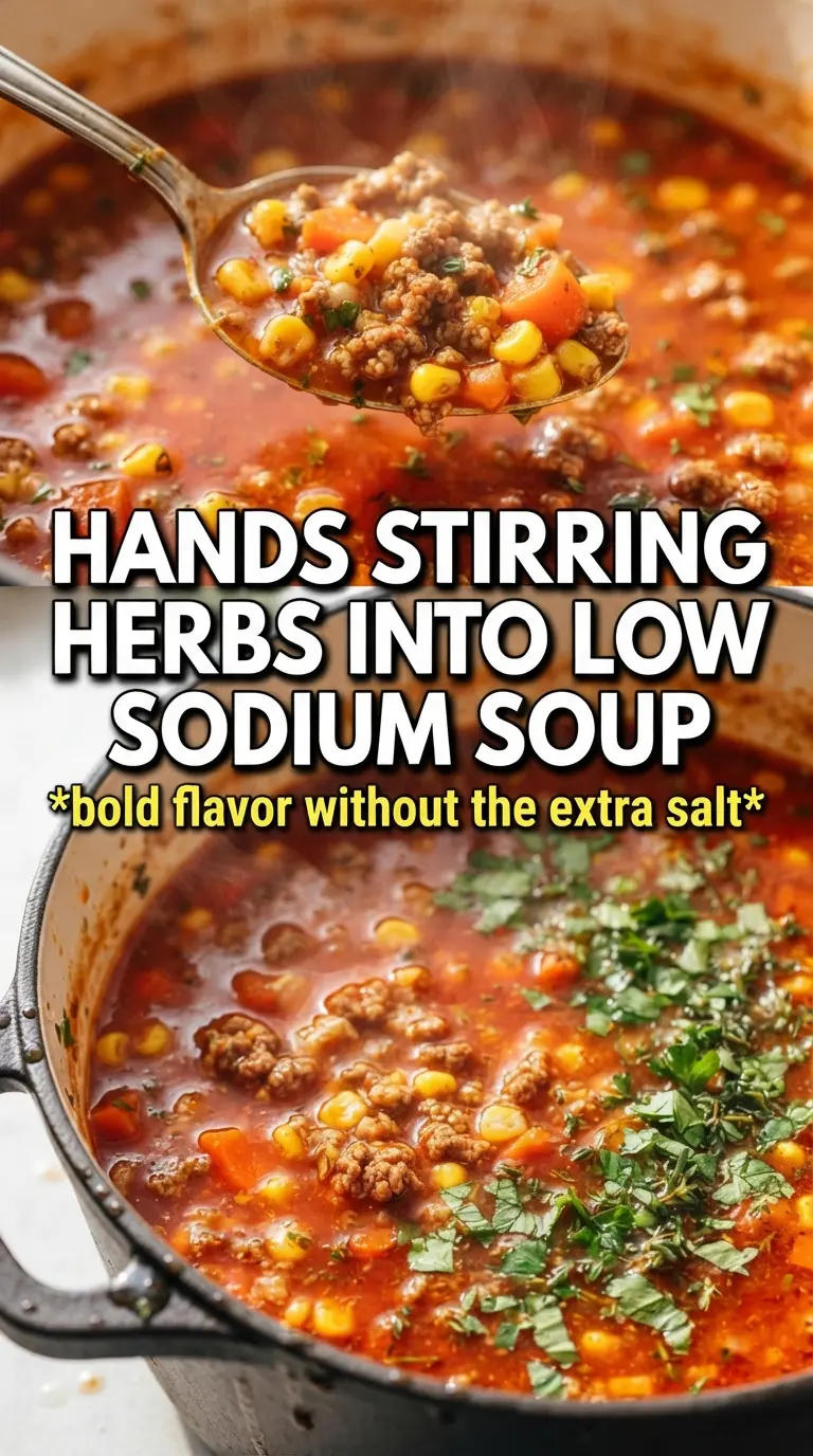 Low Sodium Taco Soup hearty Tex-Mex savory