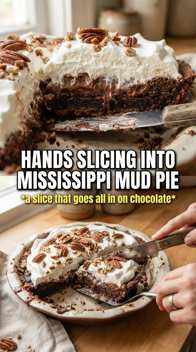 Mississippi Mud Pie fudgy chocolate marshmallow
