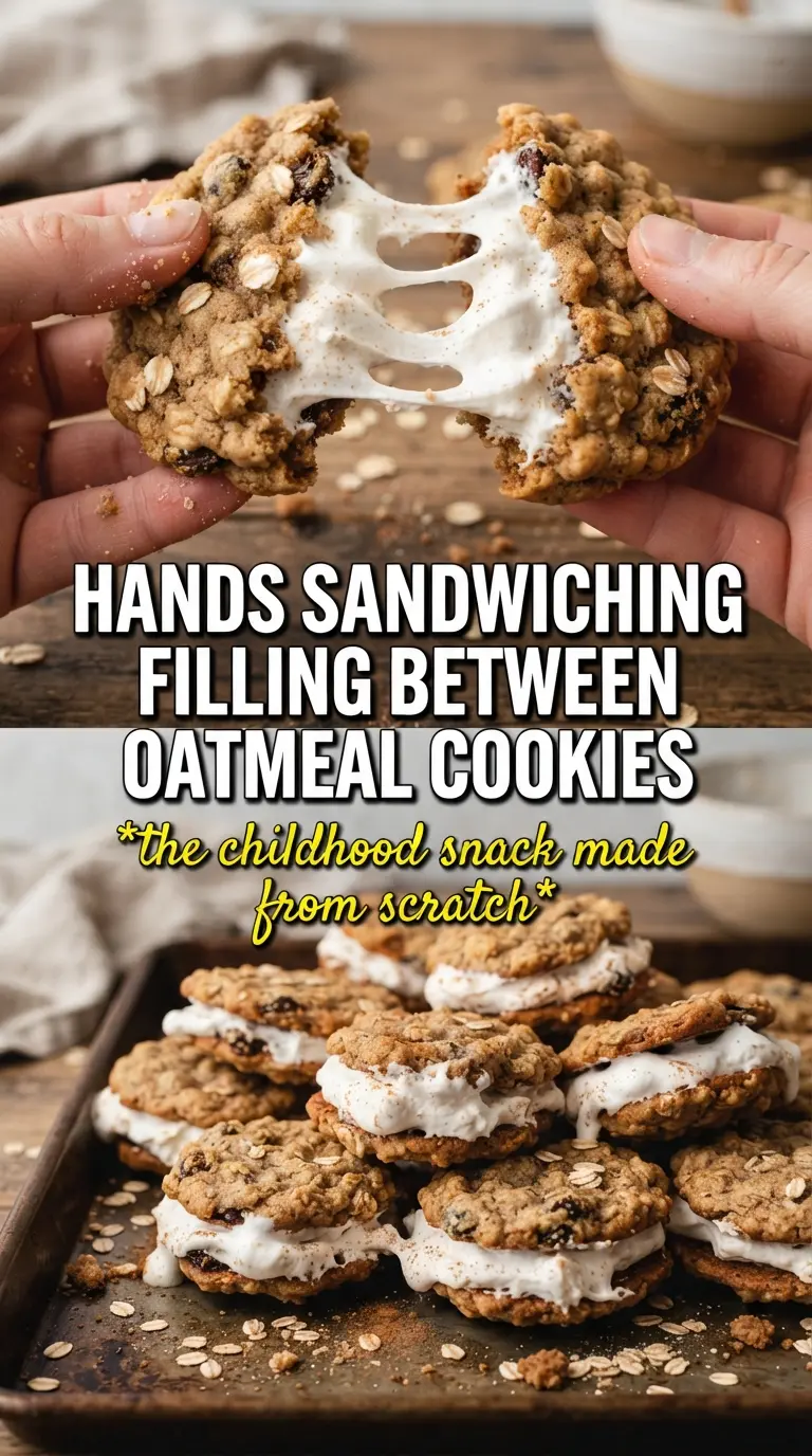 Oatmeal Cream Pies soft chewy marshmallow-filled