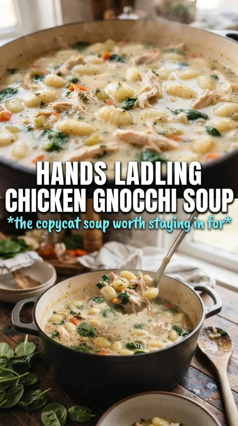 Olive Garden Chicken Gnocchi Soup creamy gnocchi hearty