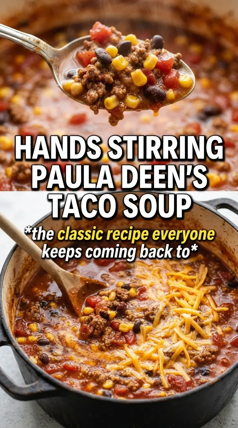 Paula Deen Taco Soup bold hearty