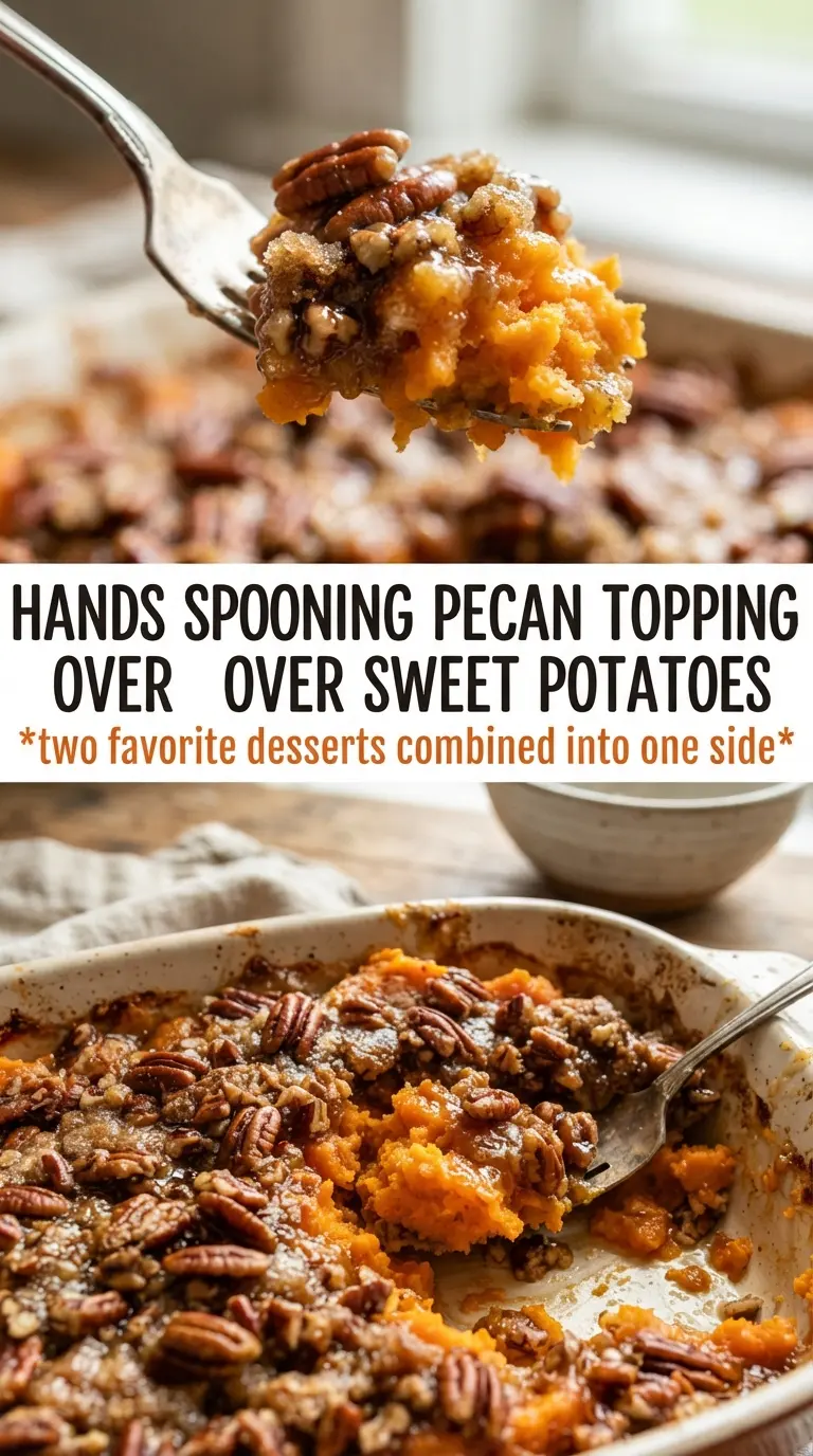 Pecan Pie Twice-Baked Sweet Potatoes caramelized pecan topping creamy filling