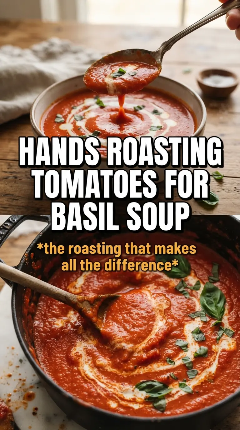 Roasted Tomato Basil Soup roasted creamy basil