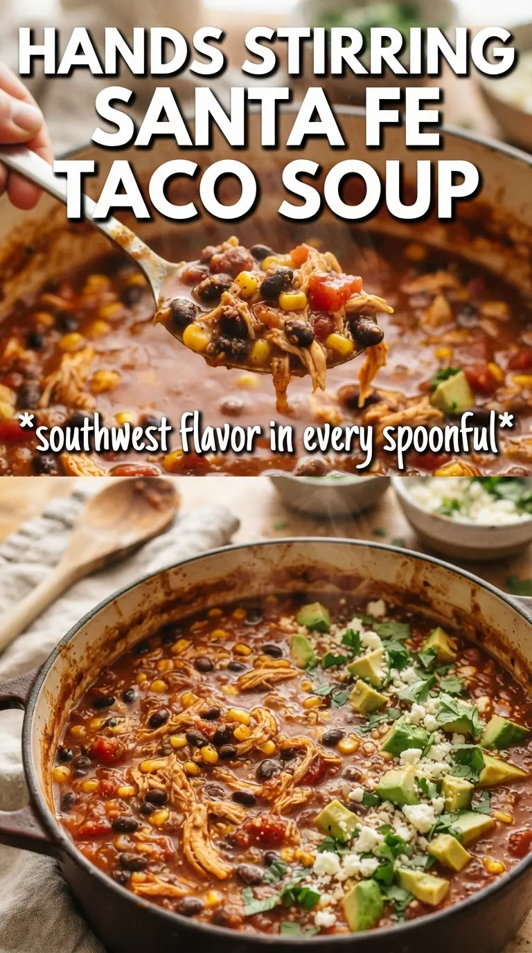 Santa Fe Taco Soup Southwestern chicken beans
