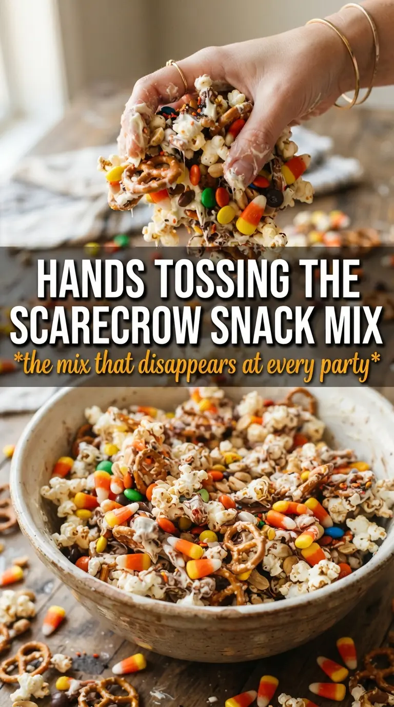 Scarecrow Crunch Snack Mix colorful crunchy festive