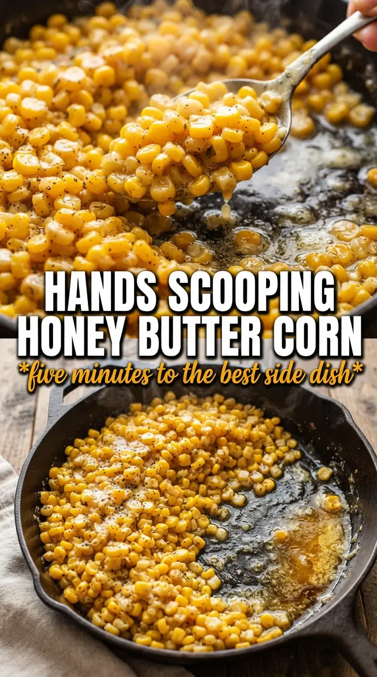 Skillet Corn With Honey Butter golden caramelized