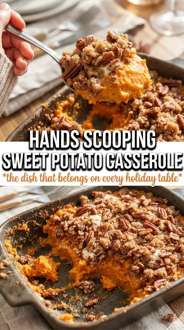 Southern Maple Sweet Potato Casserole creamy pecan streusel
