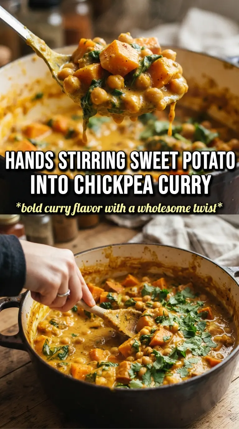 Sweet Potato and Chickpea Curry vibrant coconut curry