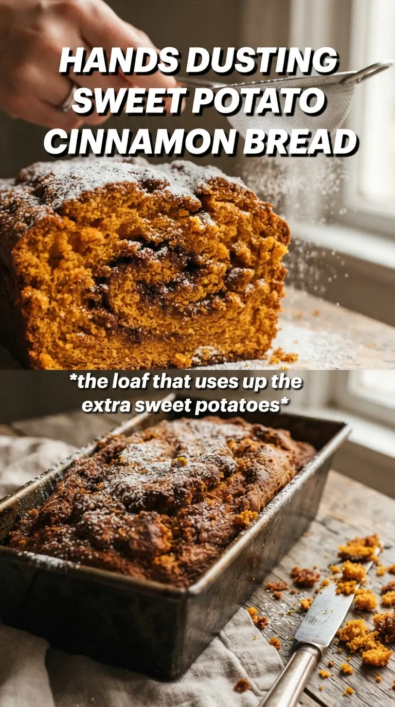 Sweet potato cinnamon bread golden loaf cinnamon swirl