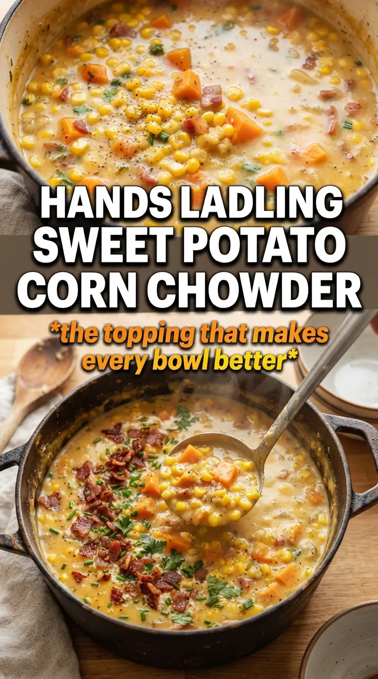 Sweet Potato Corn Chowder creamy smoky bacon