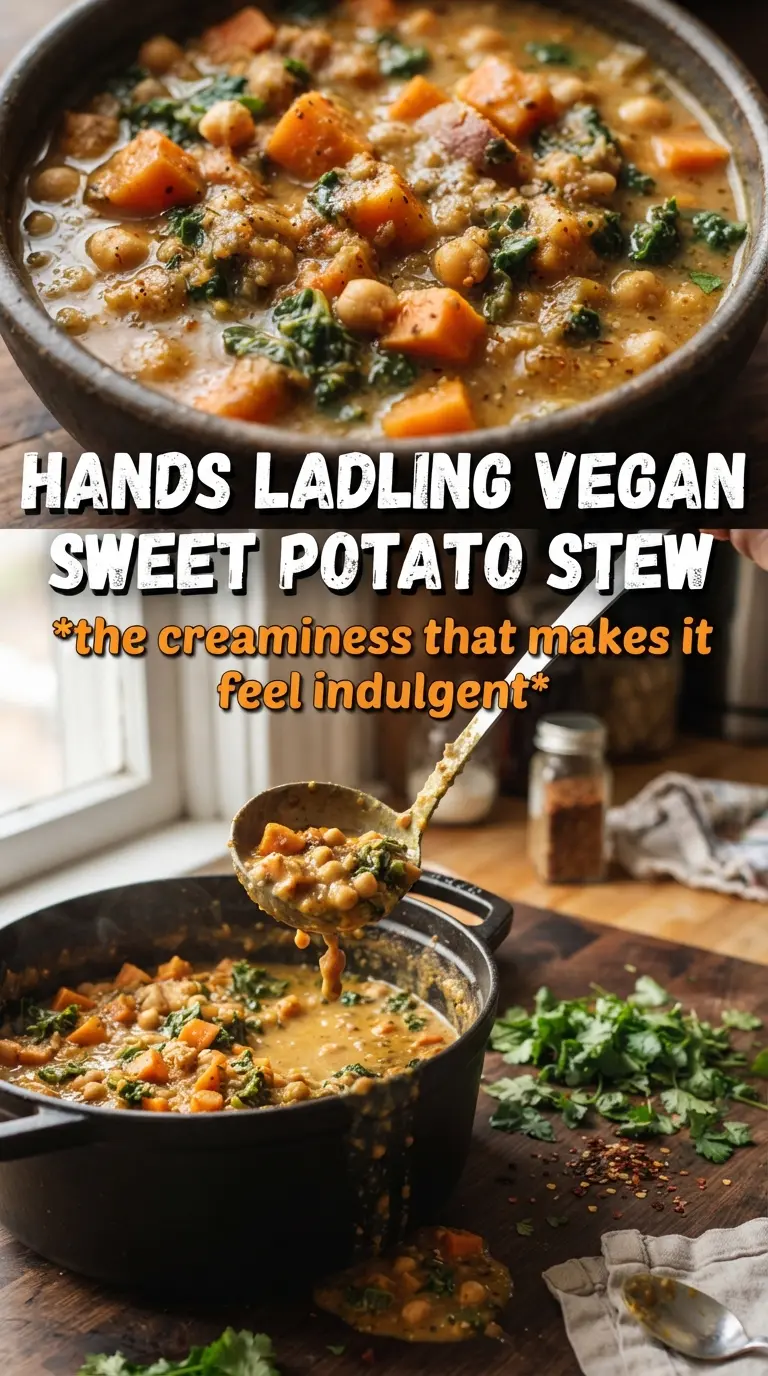 Vegan Sweet Potato Stew hearty spiced, lemony